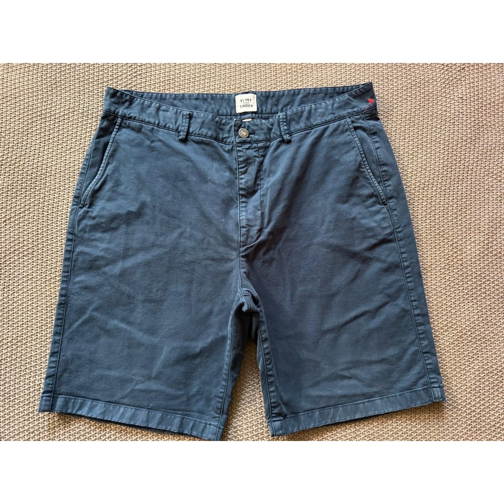 Flint and Tinder Mens Shorts Chino Casual‎ Comfort Stretch Blue Size 32